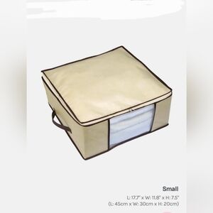 Fabric Zippered Storage Bag With Clear Window BNIB